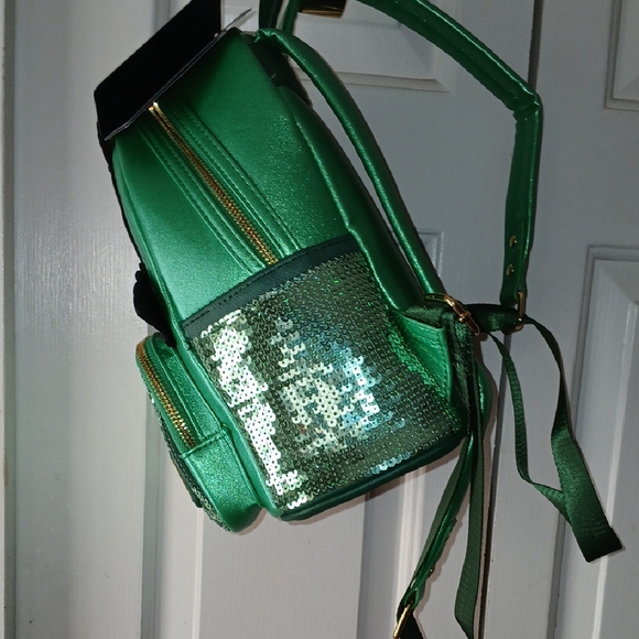 Disney Loungefly Moana Green Sequin Mini Backpack